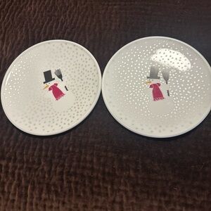 Bodum White Plate with Red Label